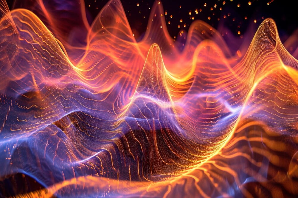 Abstract visualization of ultrasonic waves