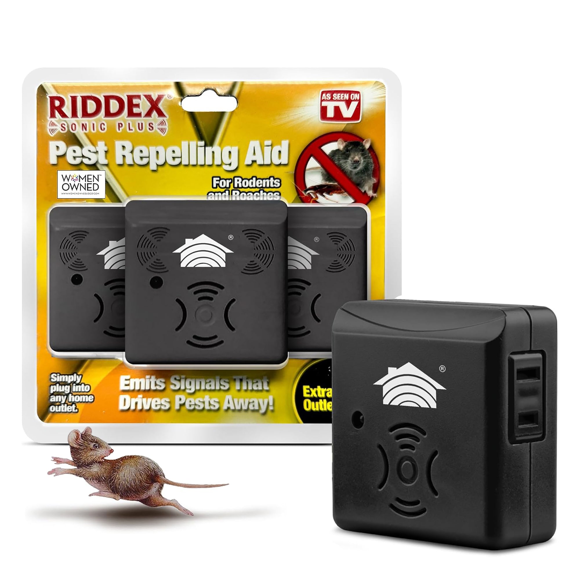Set of 3 Riddex® Sonic Plus Ultrasonic Pest Repellers