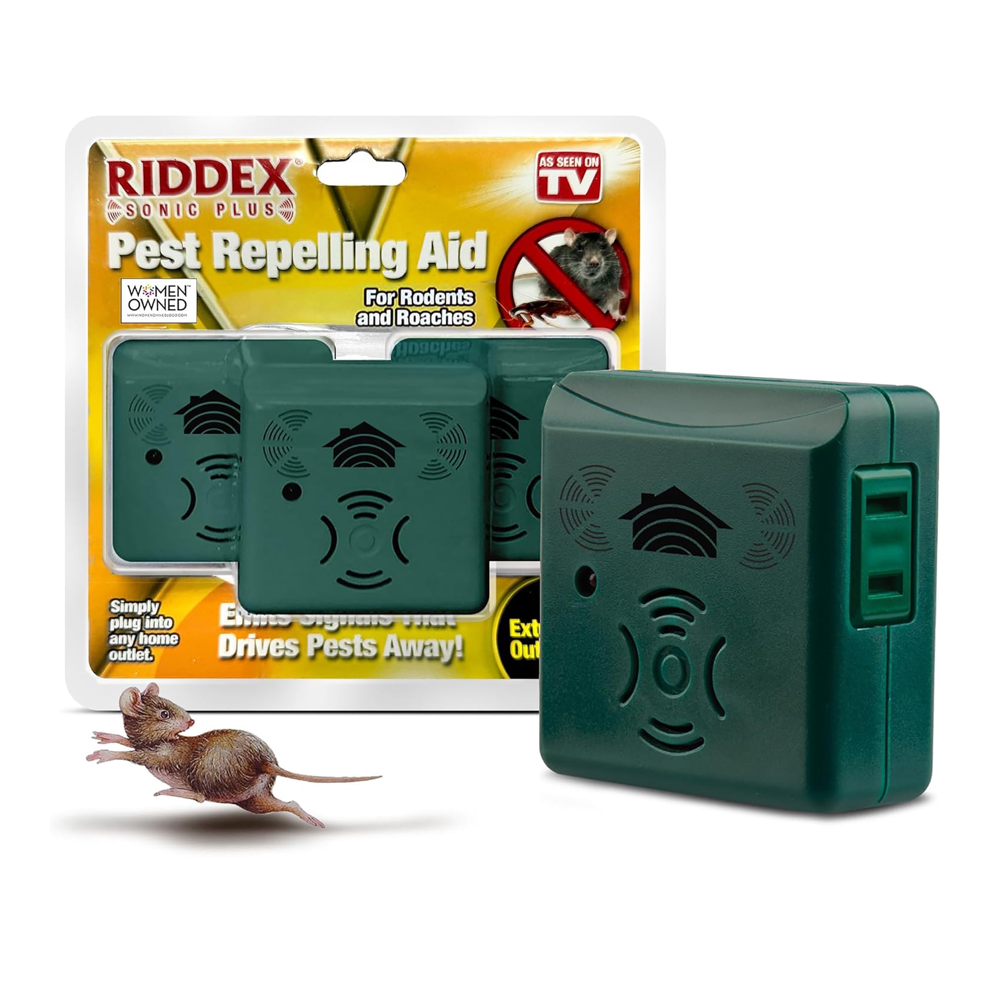 Set of 3 Riddex® Sonic Plus Ultrasonic Pest Repellers