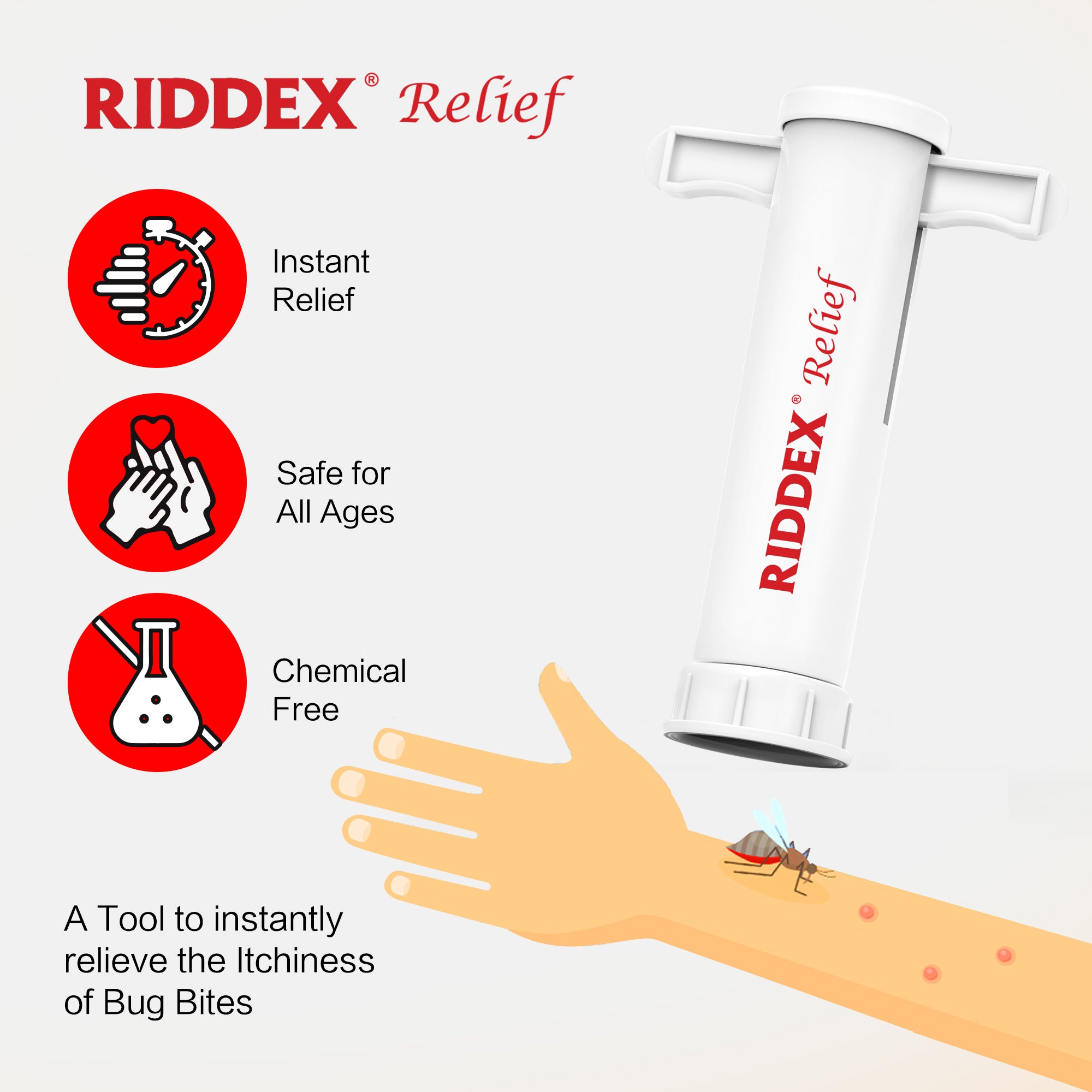 Set of 2 Riddex® Relief Bug Bite Suction Tools