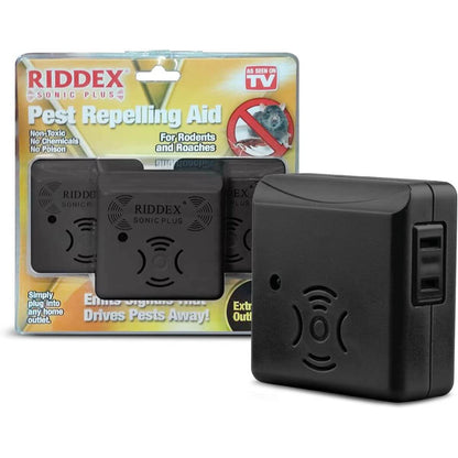 Riddex Sonic Plus Pest Repeller for rodents and roaches in black color