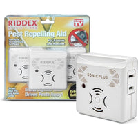 Riddex Sonic Plus Pest Repeller for rodents and roaches in white color