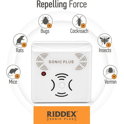 Sonic Plus repelling force: mice, rats, bugs, cockroach, insects, vermin