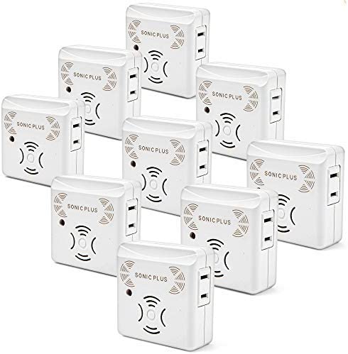 Riddex Sonic Plus Pest Repeller for rodents and roaches in white color (9-Pack)